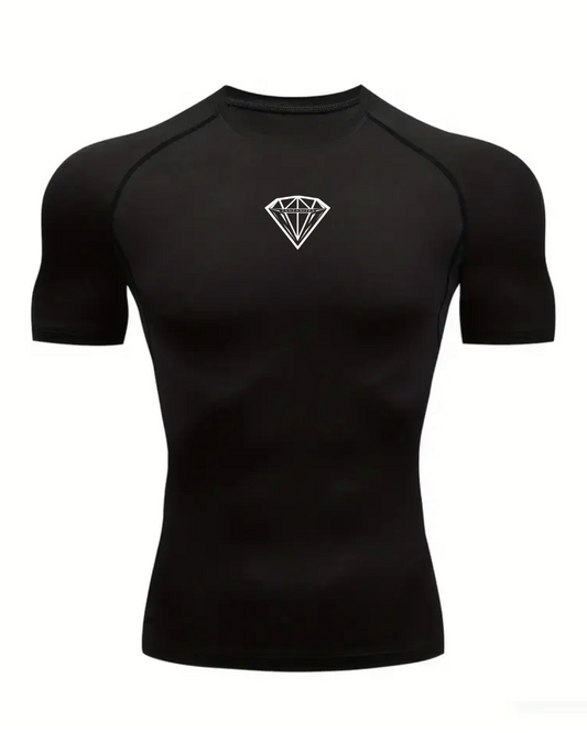 Diamond Compression T-Shirt Black
