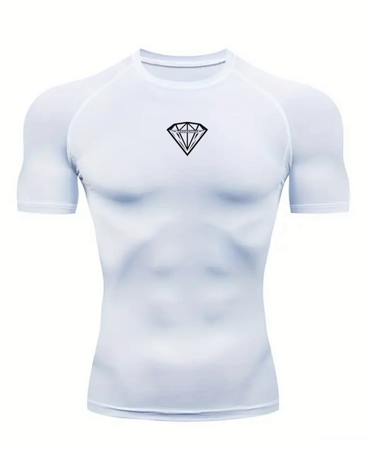 Diamond Compression T-shirt White