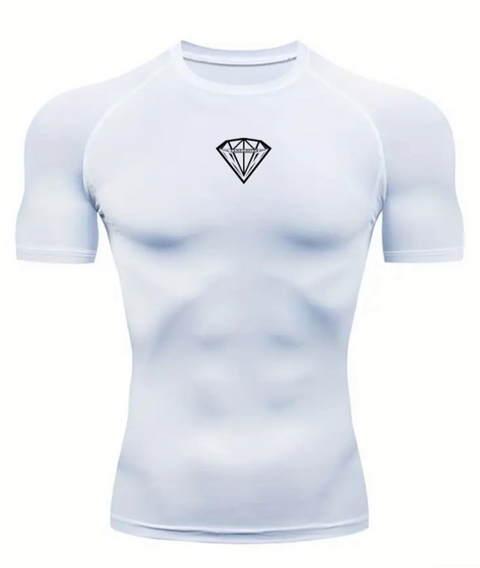 A Compression T-shirt White (Diamond)