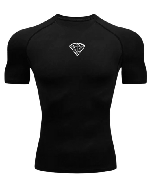 A Compression T-Shirt Black (Diamond)